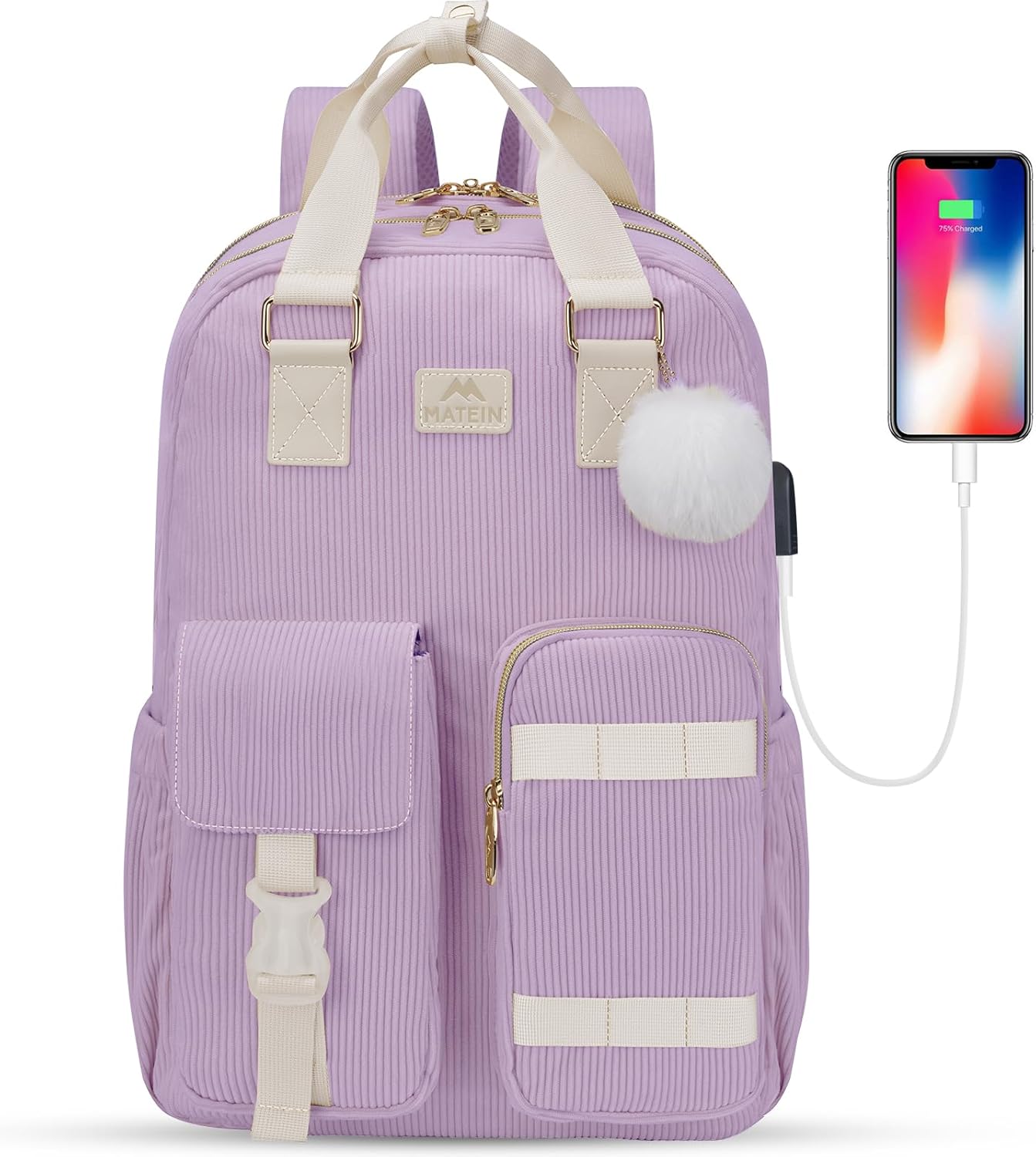 Corduroy Laptop Backpack (6 colors)