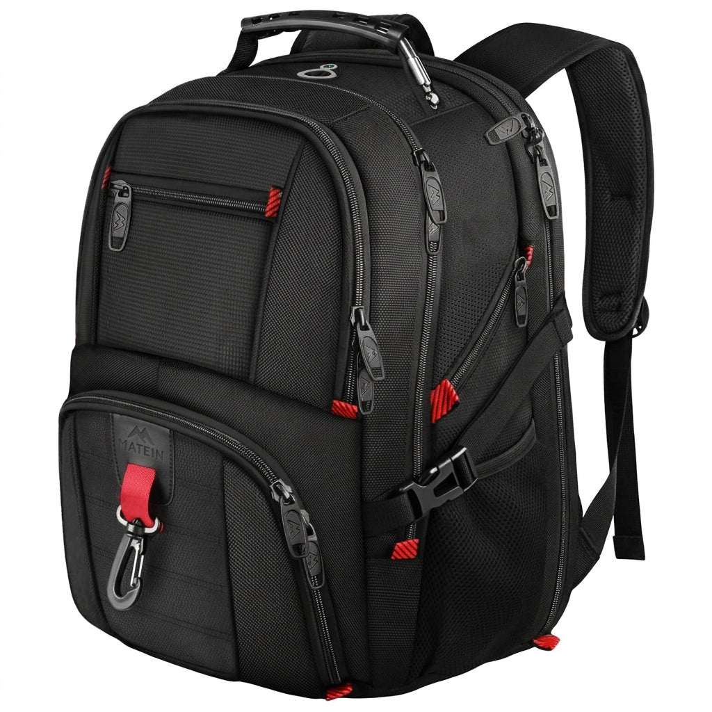 MATEIN Travel Laptop Backpack Large, 17.3 Inch Backpack 50L School Bag Water Resistant, Work Computer Rucksack for Men Anti Theft TSA with USB Charging Port, Laptop Bags for School College Business