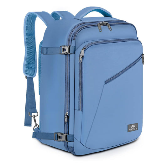 Large Carry-on Backpack, Light Blue