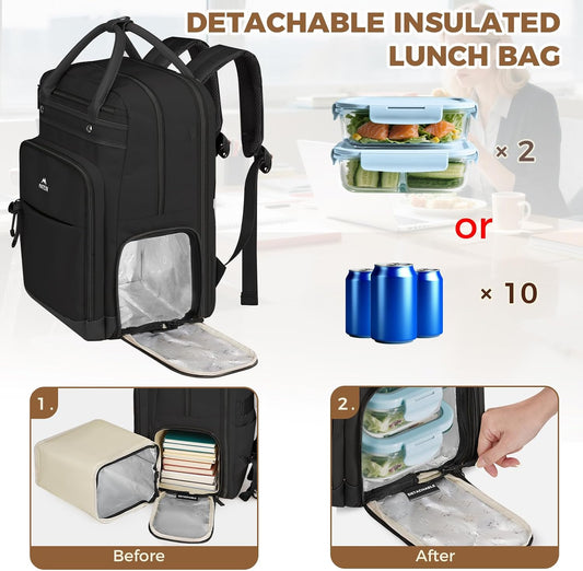 MATEIN Work Backpack with Lunch Compartment