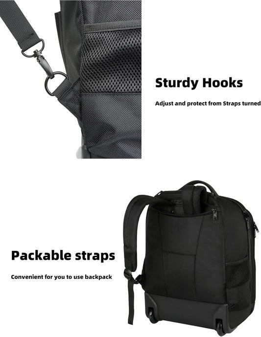 MATEIN Wheeled Backpack, 18 inch Laptop Backpack with Wheels