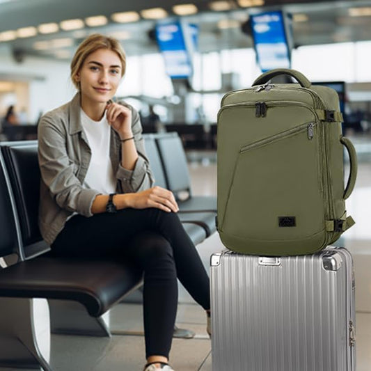 Large Carry-on Backpack, Olive Green