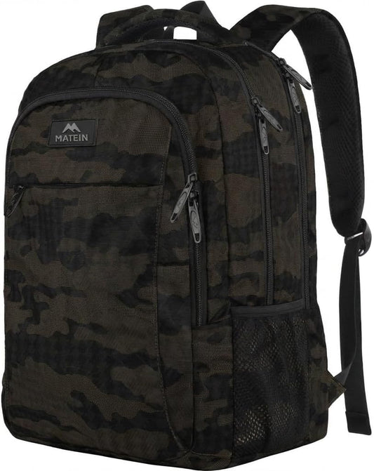 Black Camo Mlassic Travel Laptop Backpack