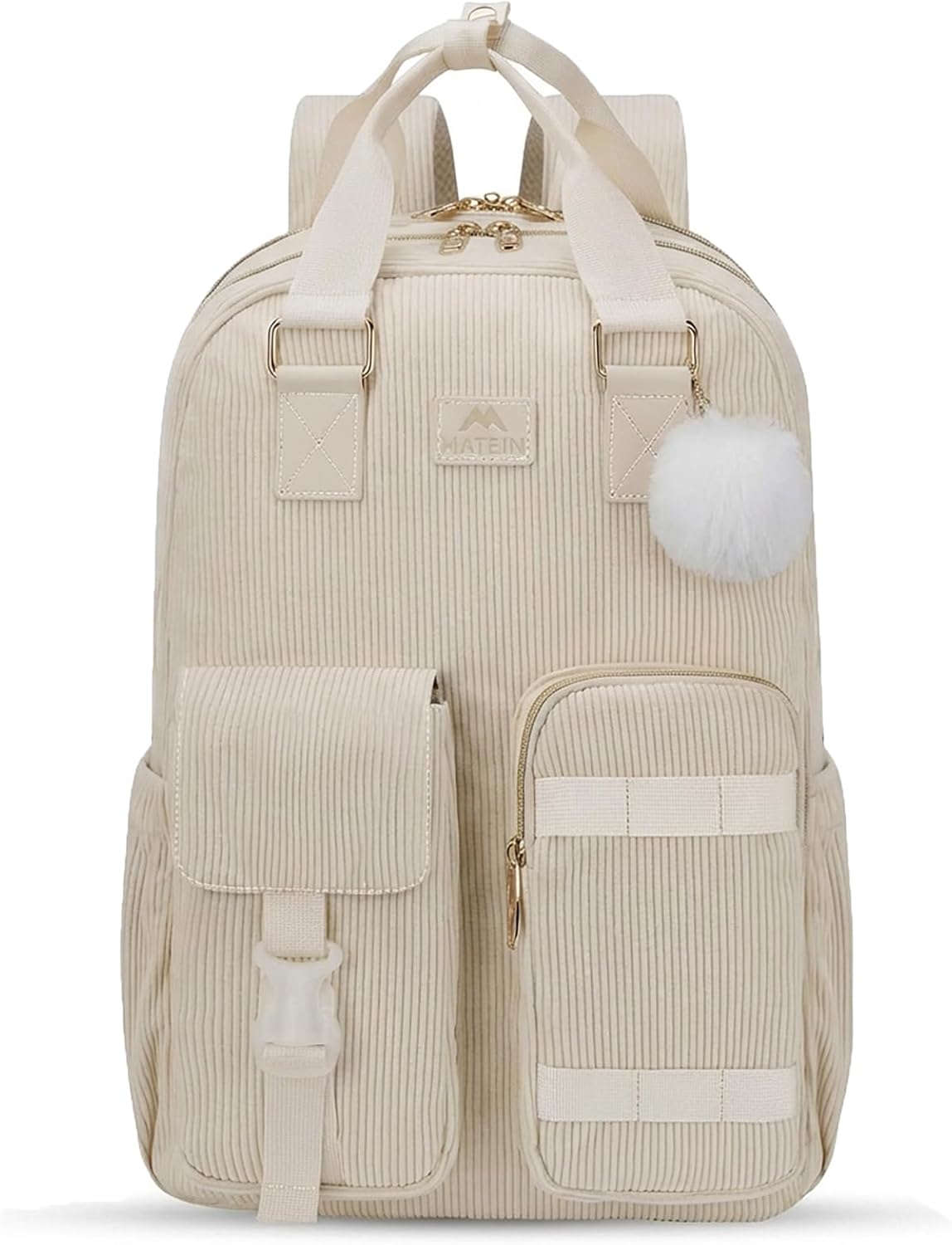 creazrise women fashion school bags mini thicken corduroy backpacks gray Eagerrich Cute Small Backpack Purse for Girls Women, Brown side mesh pockets Personalised Grey Cord Safari Design