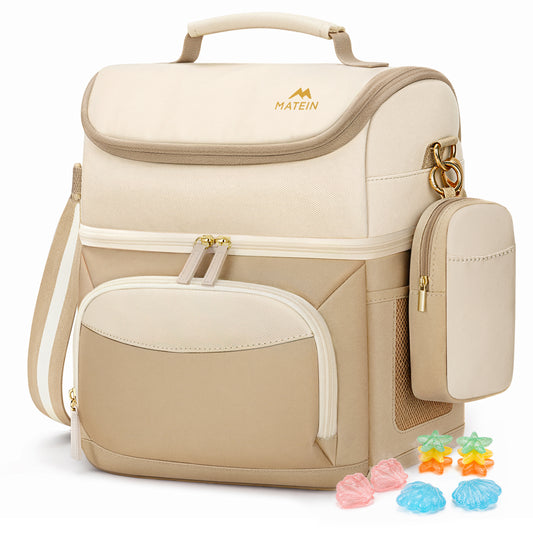 MATEIN Women Double Decker Insulated Lunch Bag