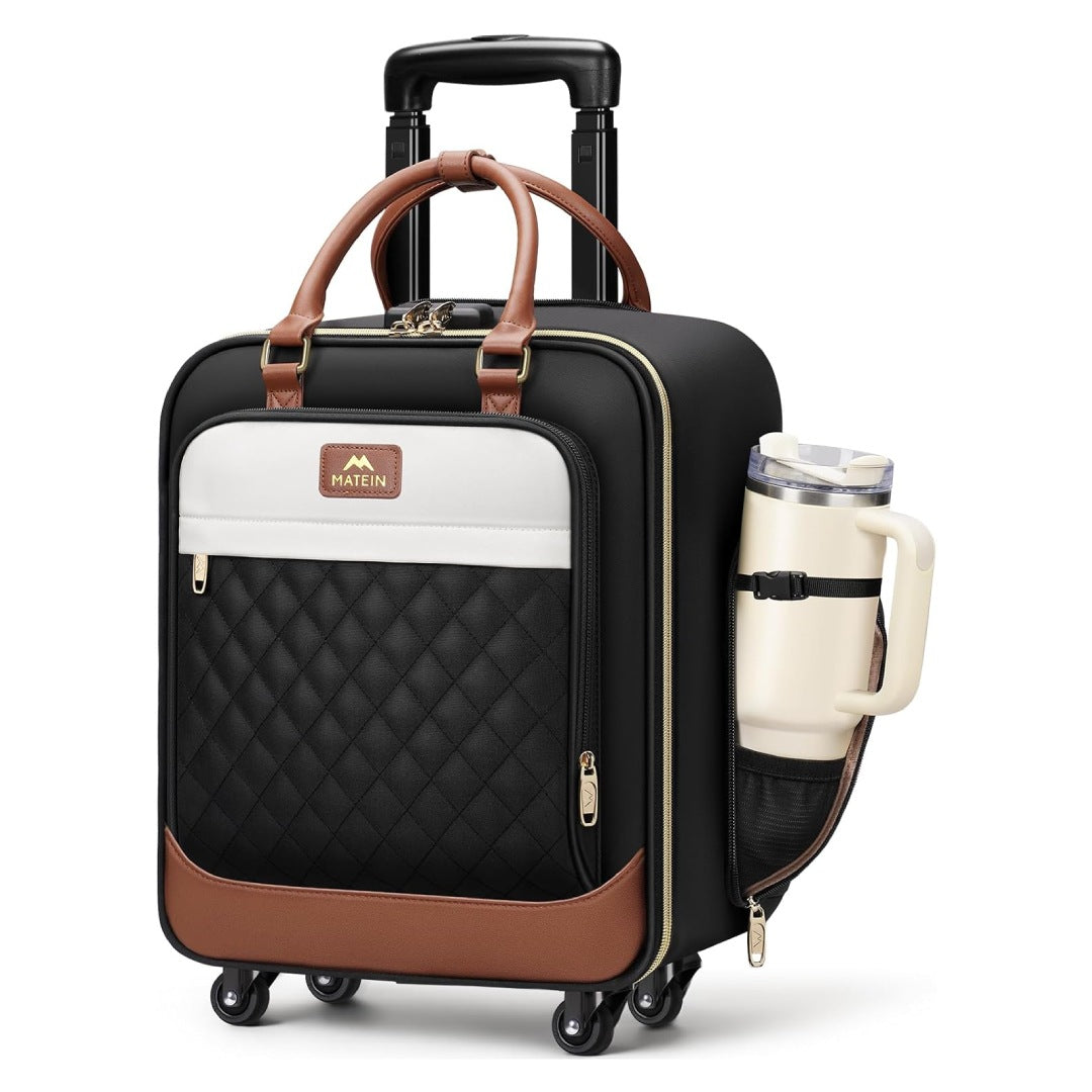 high sierra wheeled underseat suitcase carry-on travel tote bag black Carry On Rolling Luggage