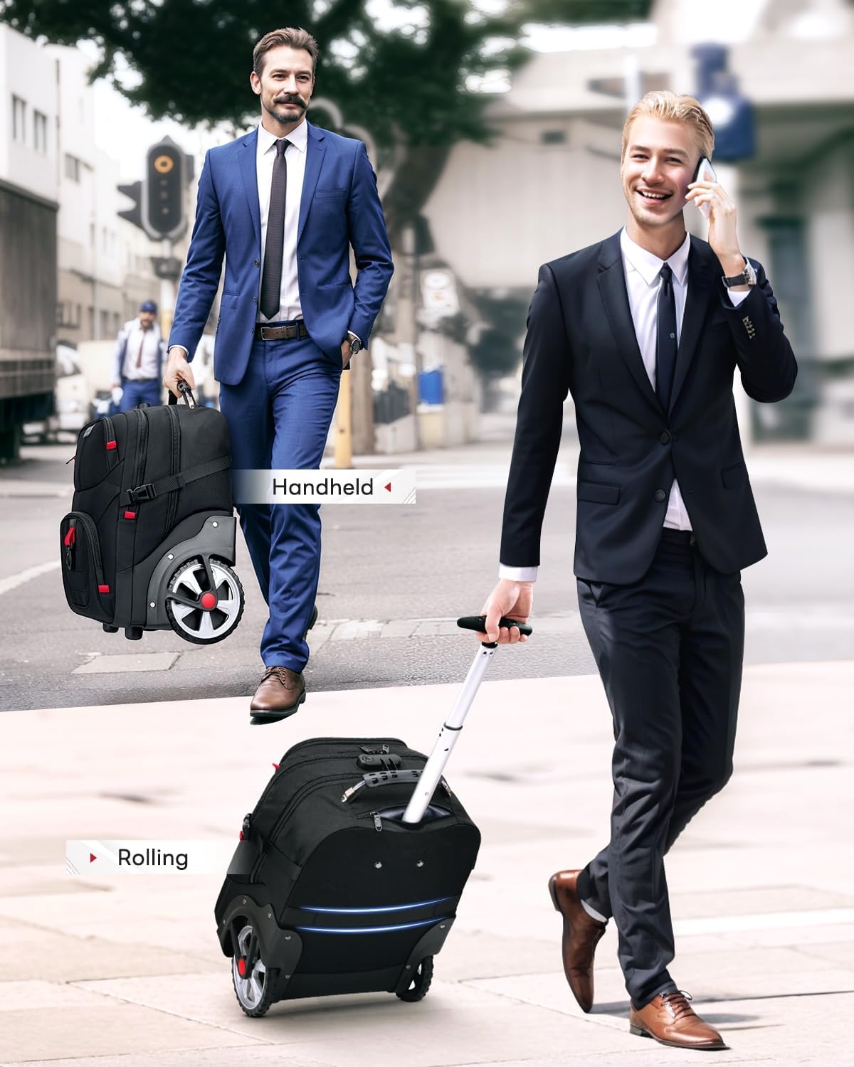 Rolling Bag with Sturdy Wheels