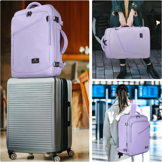 Large Carry-on Backpack, Light Purple