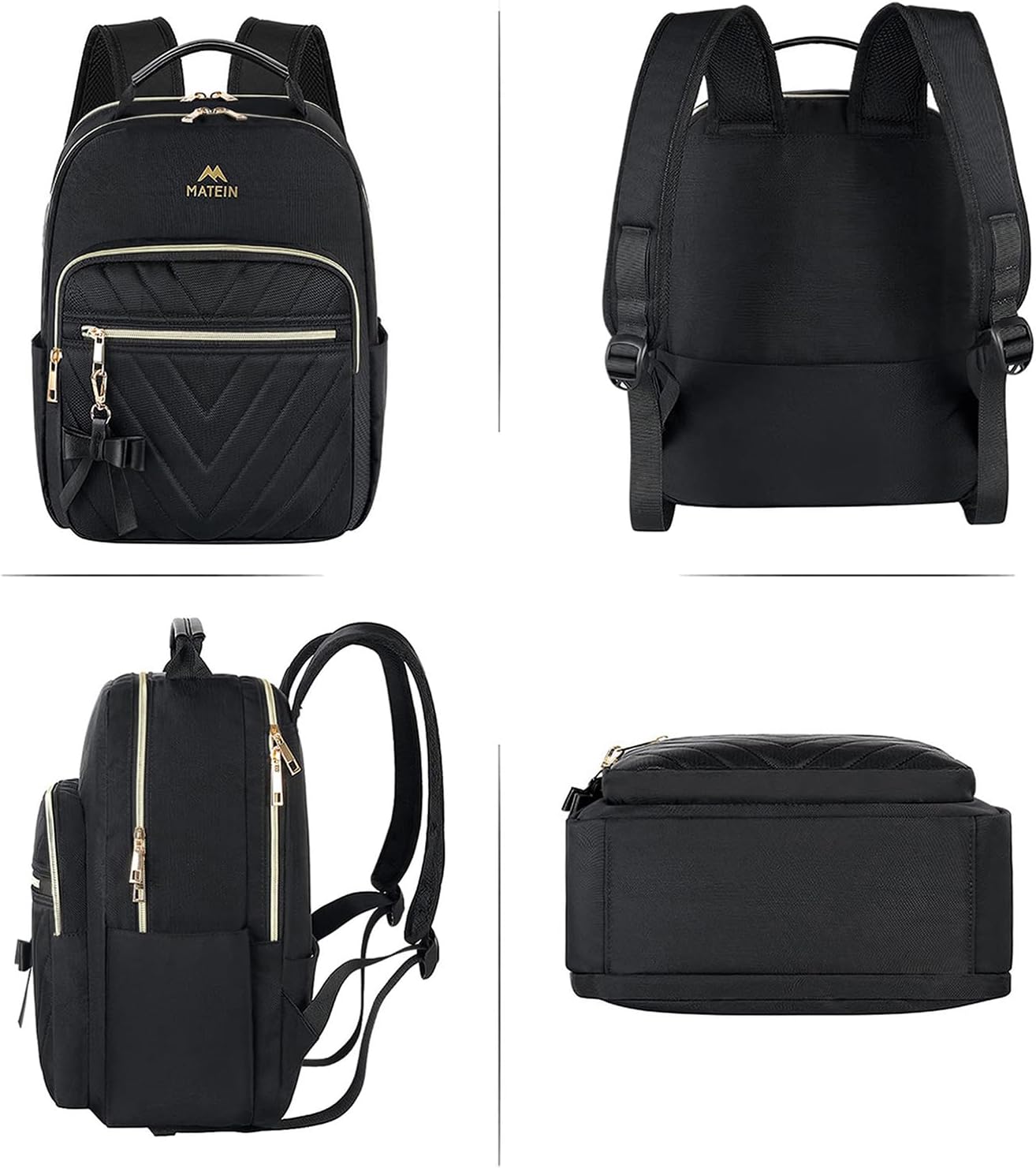 MATEIN Mini Backpack for Women, Black
