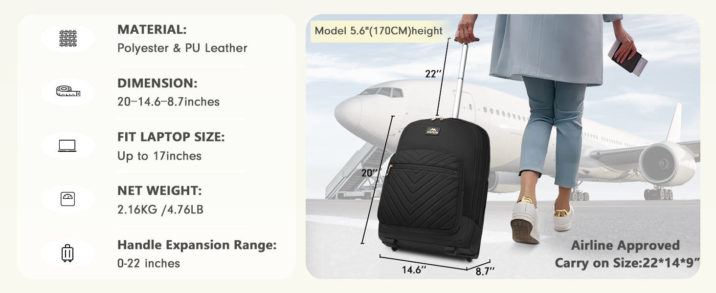 MATEIN rolling backpack