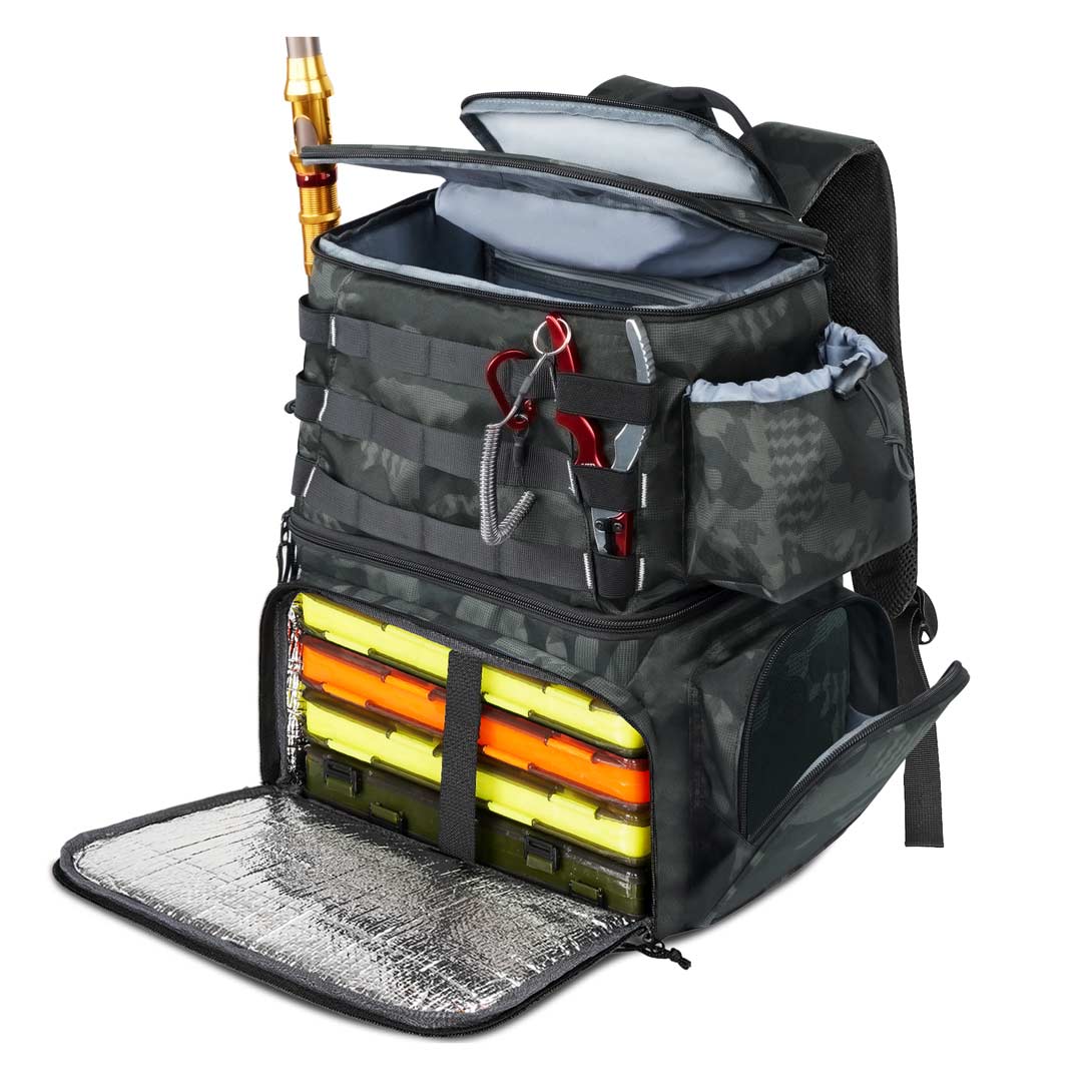 Matein Fishing Tackle Box Backpack with Cooler Matein Fishing Tackle Box Backpack with Cooler