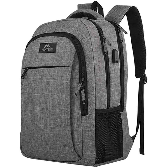 Matein Mlassic Travel Gray Laptop Backpack - travel laptop backpack