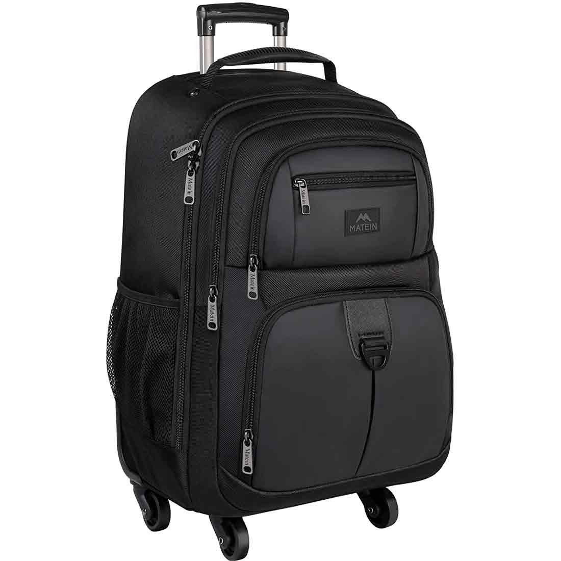 Rolling Backpack for Travel, 4 Wheels Laptop Backpack for Women Men, Water Large