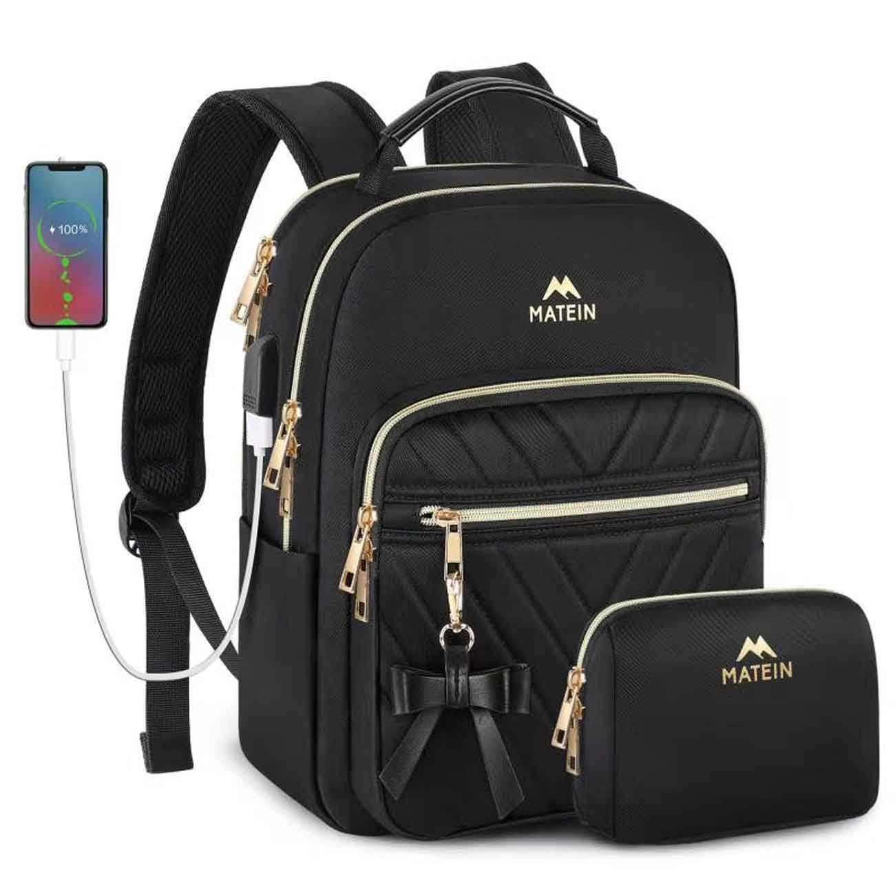 Ladies Black Leather Mini Backpack Purse Convertible Shoulder Bag Cute  Backpacks For Women