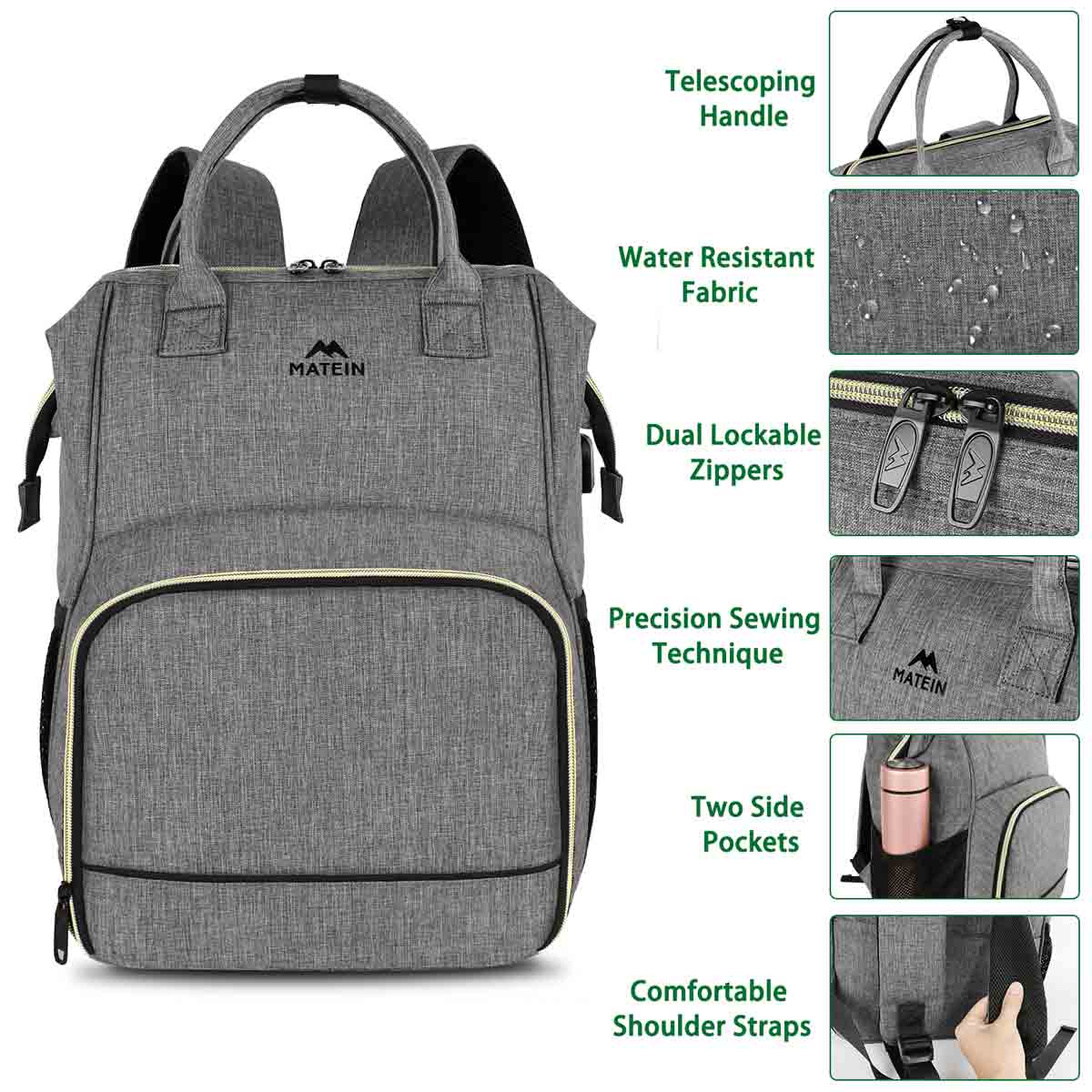 Matein Lunch Box Laptop Backpack - travel laptop backpack