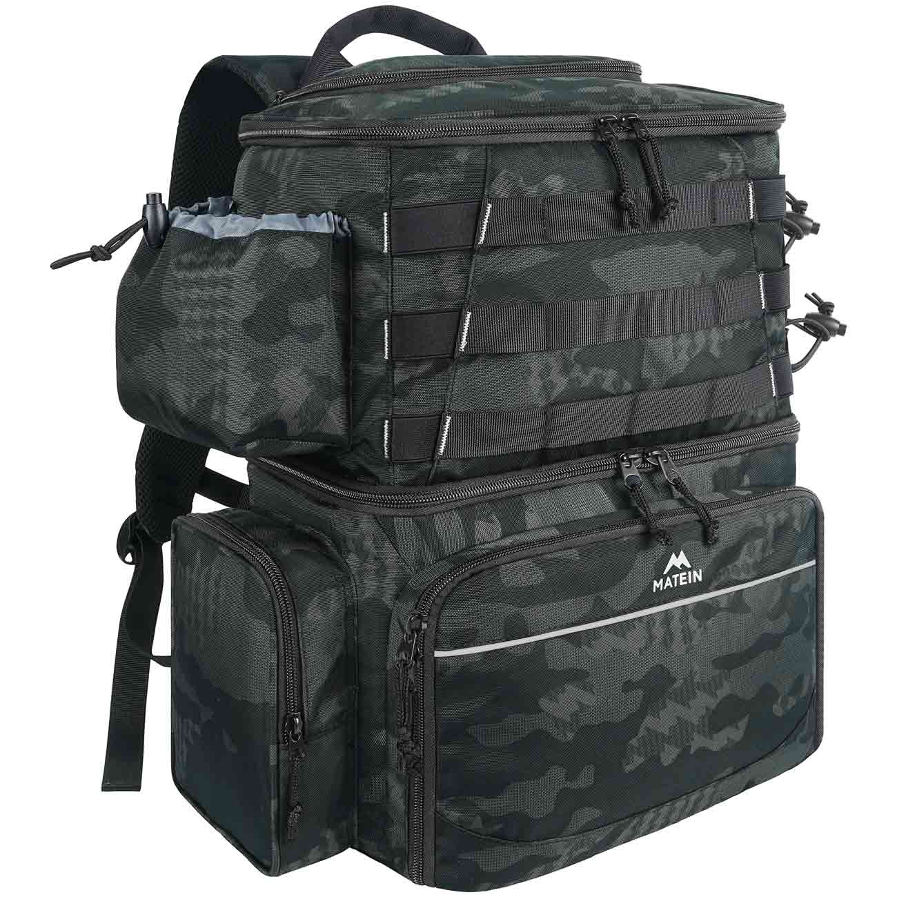 Fishing Backpack Fishing Tackle Bag with Rod Holder Tackle Box Bag Fishing  Gear Shoulder Backpack - Standard(15*9*6)-army Green
