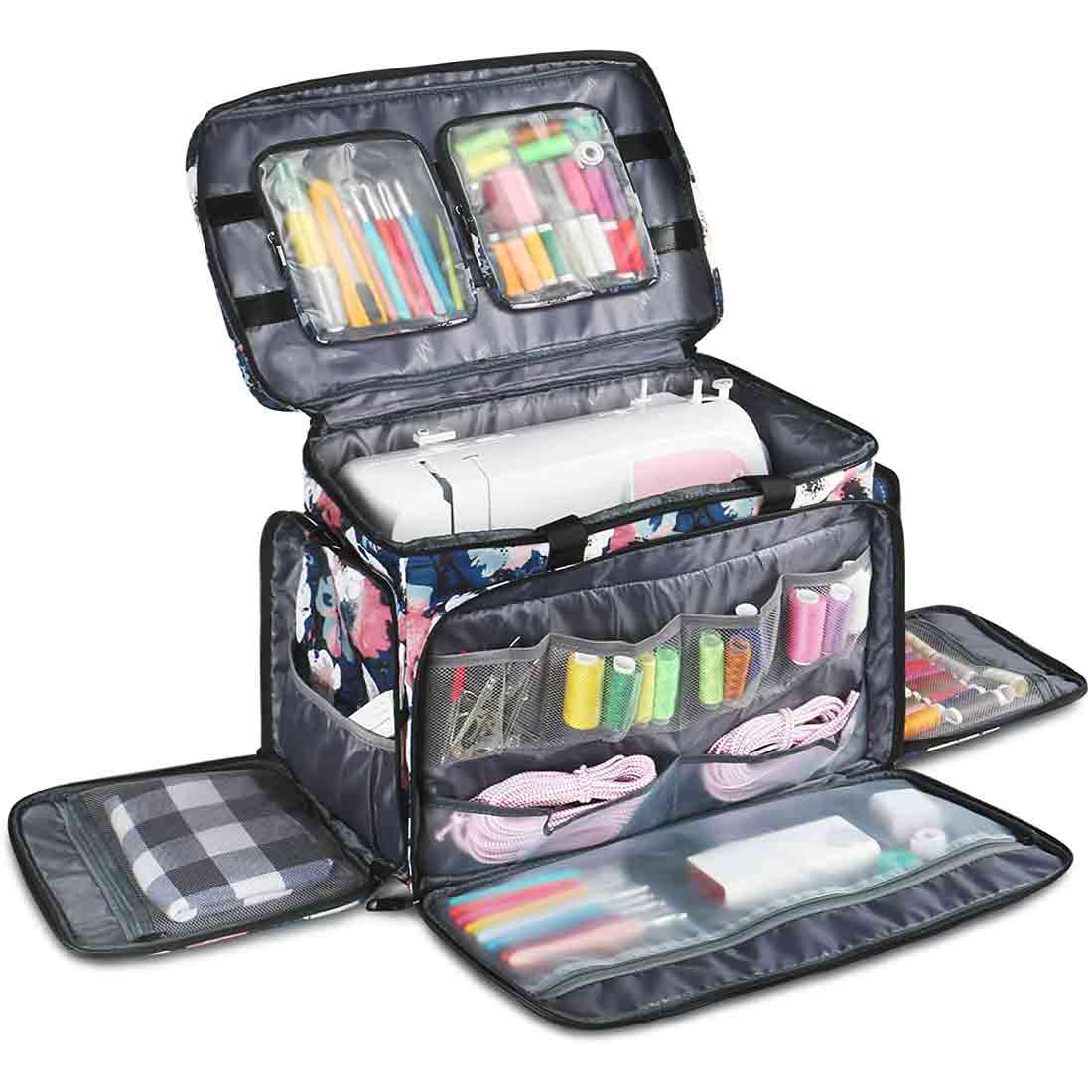 Dust Cover for Sewing Machine Waterproof Durable Cloth Protective Cover  with Pockets Sewing Accessories Storage Bag