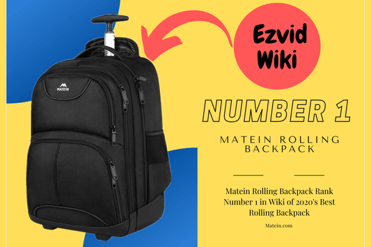 Matein Rolling Backpack Ranked Number 2 in Wiki of 2020's Best Rolling Backpacks | Matein