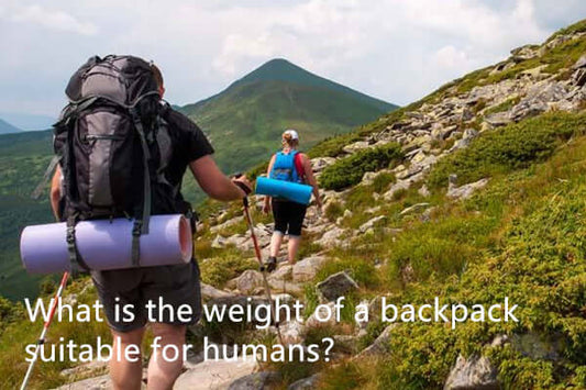 What is the weight of a backpack suitable for humans?