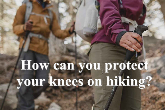 How can you protect your knees on hiking?