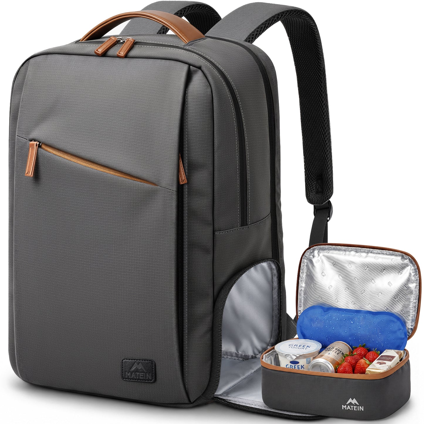 MATEIN Laptop Backpack with Lunch Cooler