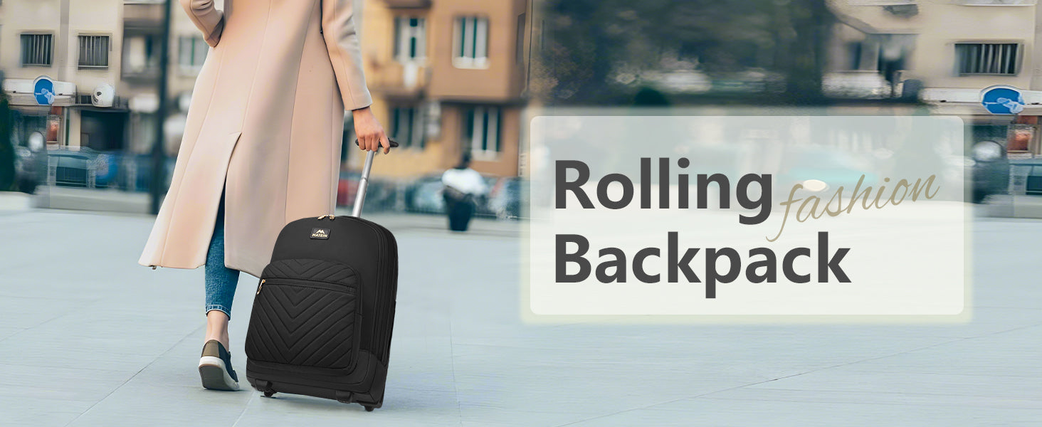 MATEIN Carry On Backpack with Wheels
