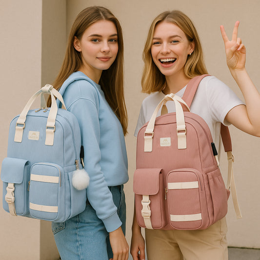 Corduroy Laptop Backpack (6 colors)