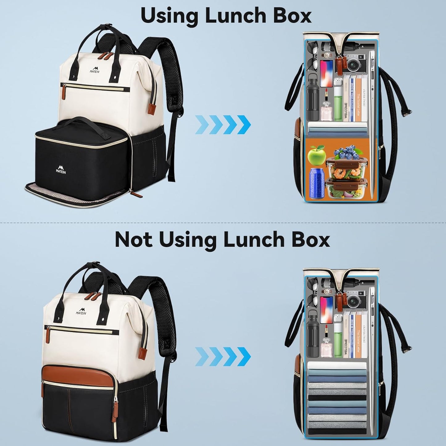 Laptop Backpack with Lunch Box (4 colors)