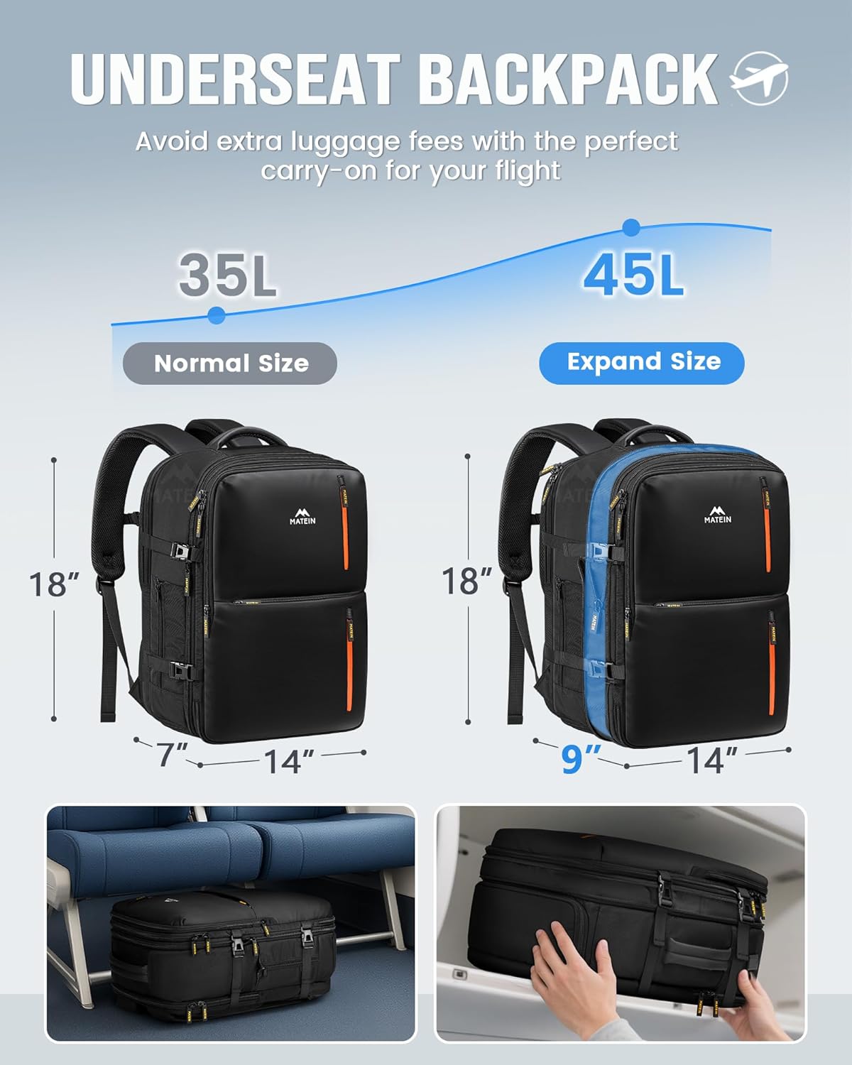 Expandable Carry-on Backpack