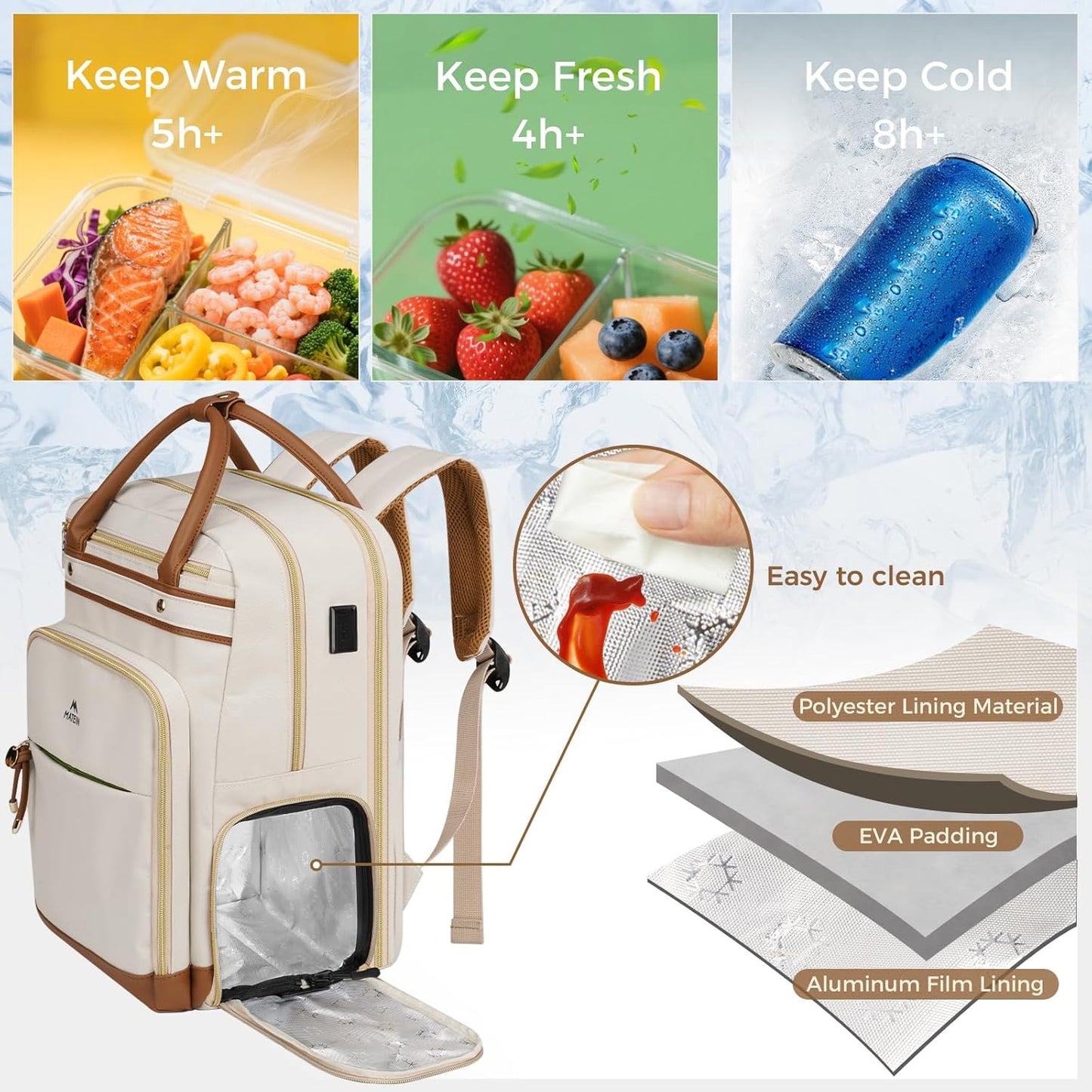 MATEIN Mlassic Laptop Mochila para Universidad