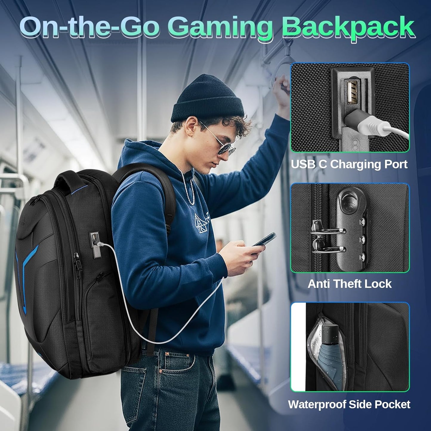 Gaming Laptop Backpack for Men