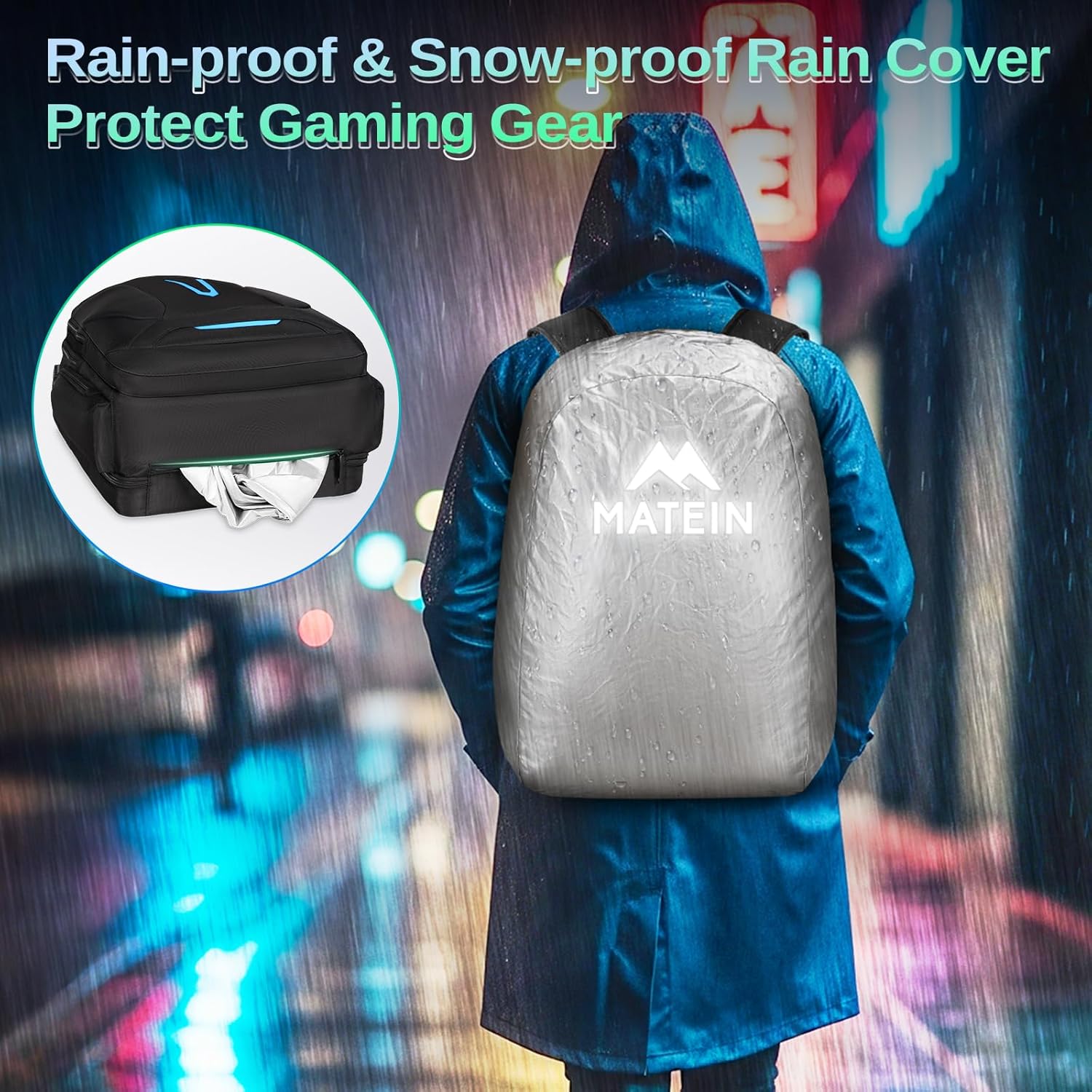 rain cover snow backpack Matein Carry-on Travel Backpack