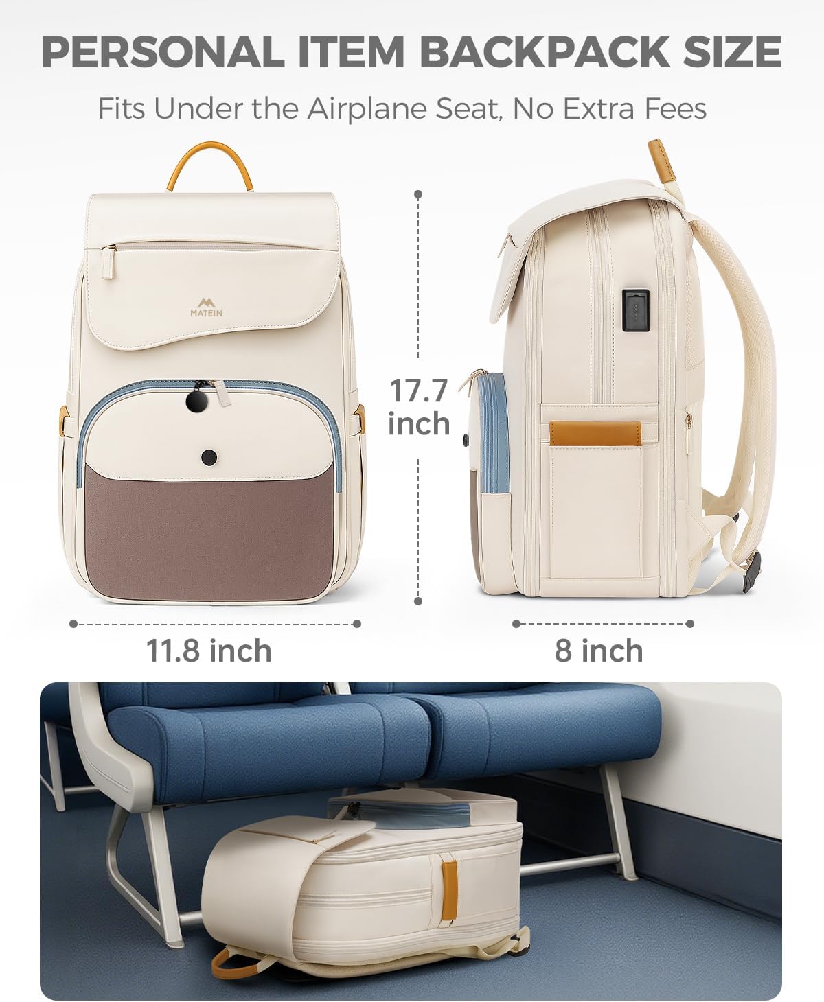 Backpack for Women with Lunch Bag