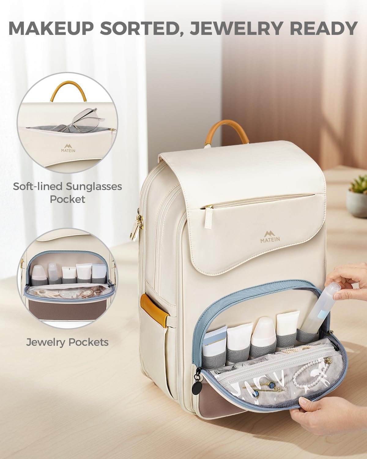 Backpack for Women with Lunch Bag