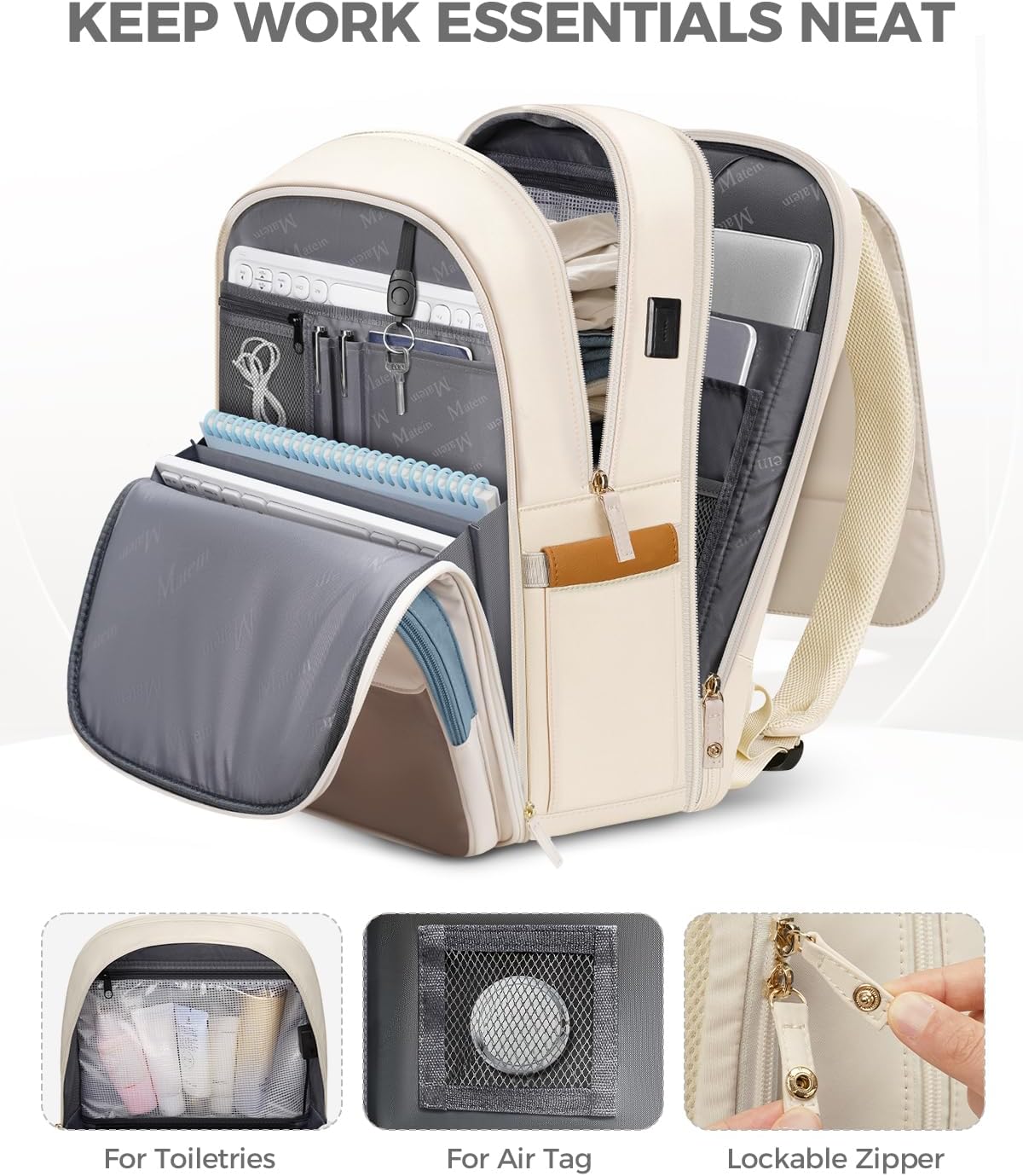 Backpack for Women with Lunch Bag