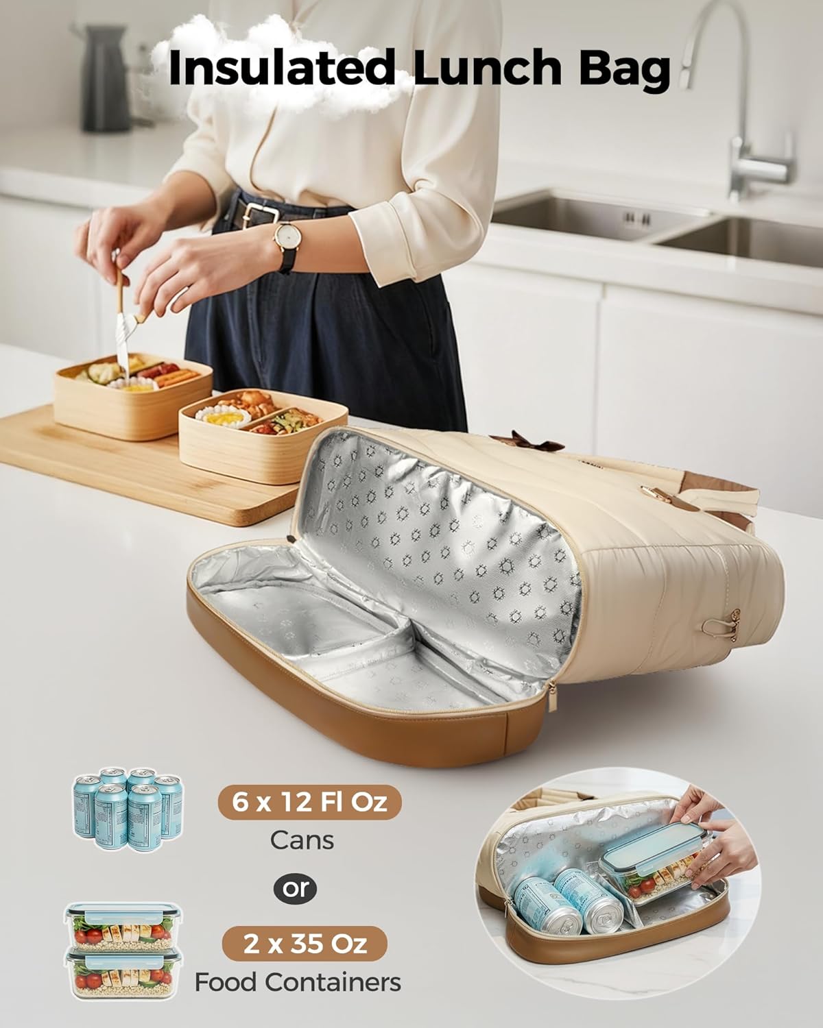 Puffer Work Tote Bag, 15.6''