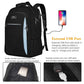 Black Blue Mlassic Laptop Travel Backpack