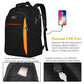 Black Organge Mlassic Laptop Travel Backpack