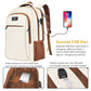 Beige Brown Mlassic Laptop Travel Backpack