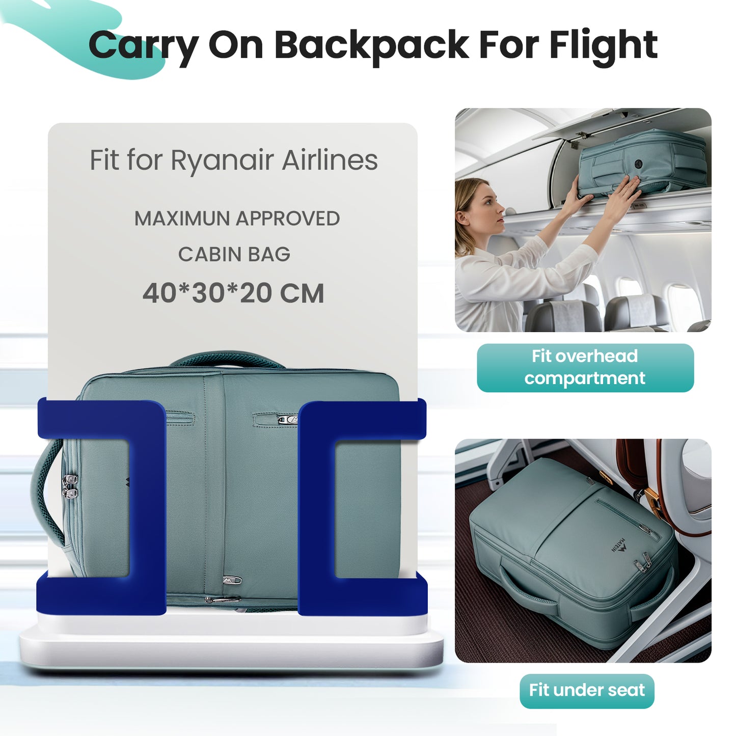 TSA Travel Backpack Cabin with Wet Pocket