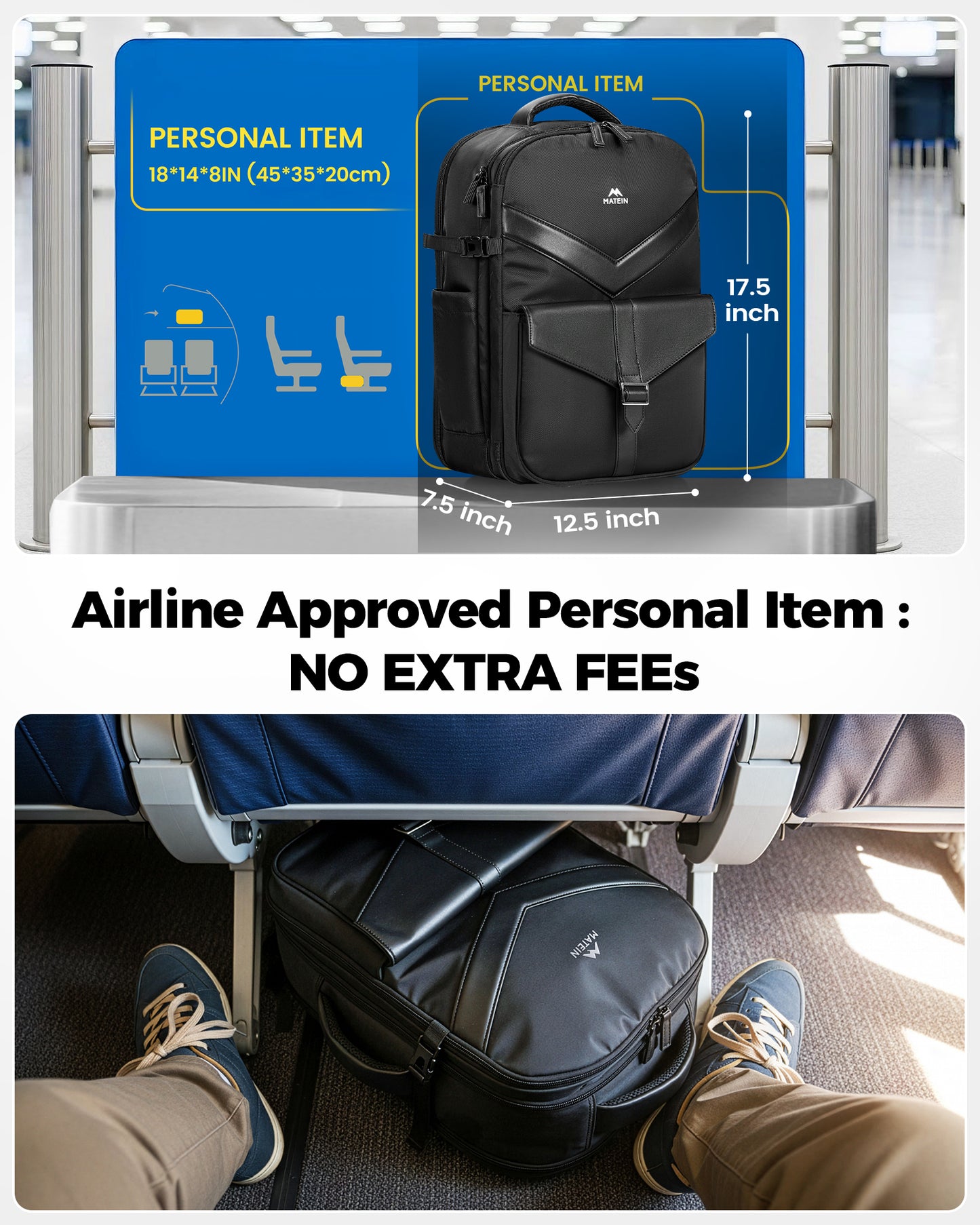22 x 14 x 9 travel backpack Carry On Luggage 22x14x9 Airline Approved with TSA Lock for Business Trip alone electronics accessories carrier Hand Luggage Bag 22x14x9 Carry