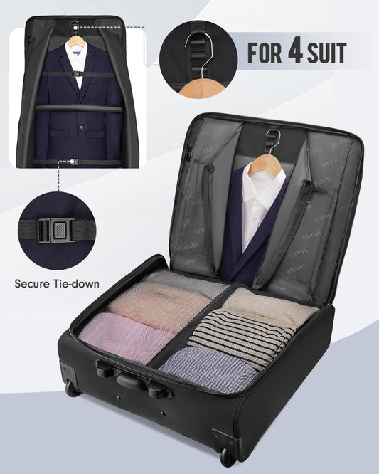 MATEIN Wheeled Garment Bag with Packing Cubes