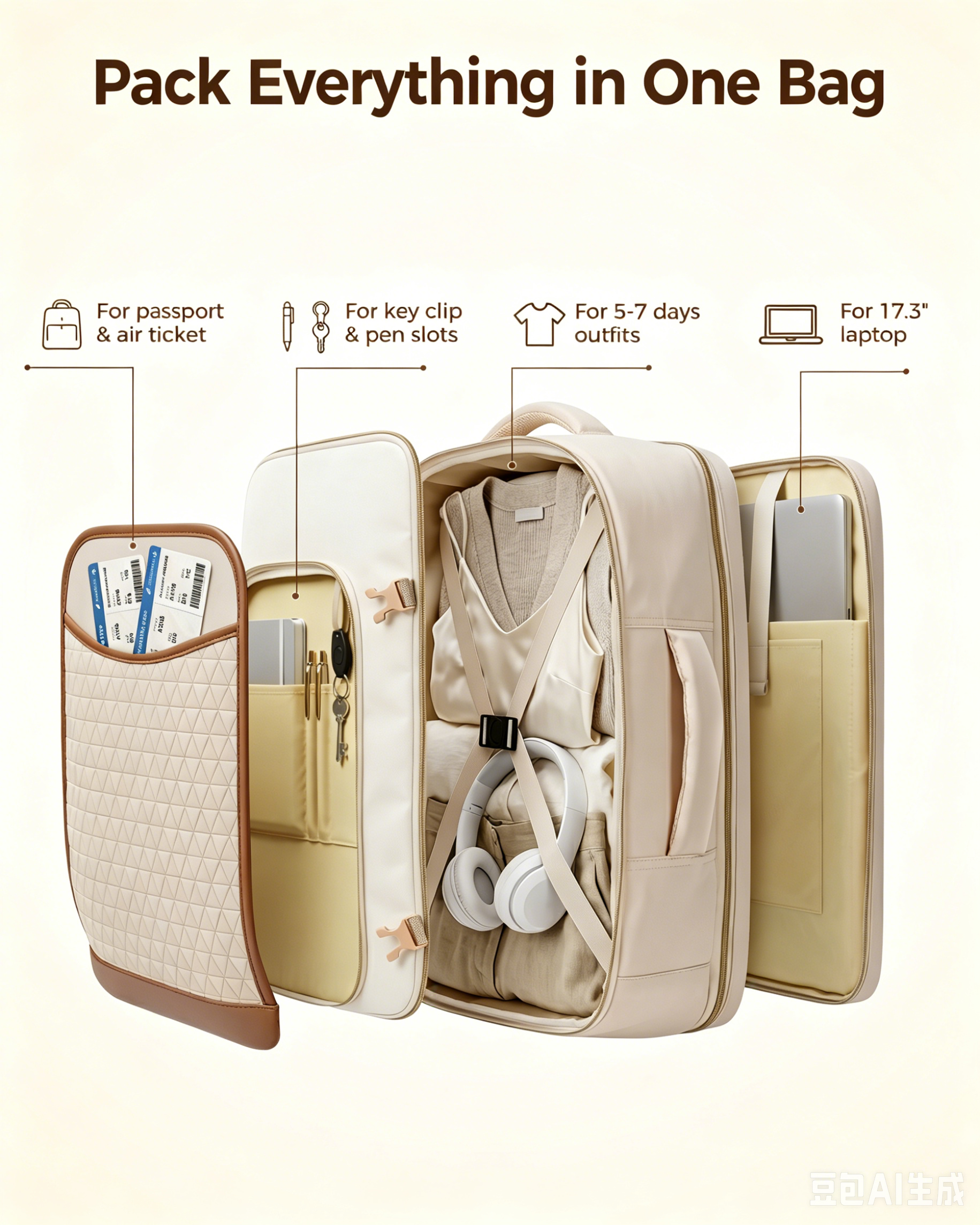 MATEIN HER 45L Carry-on + Folding Board