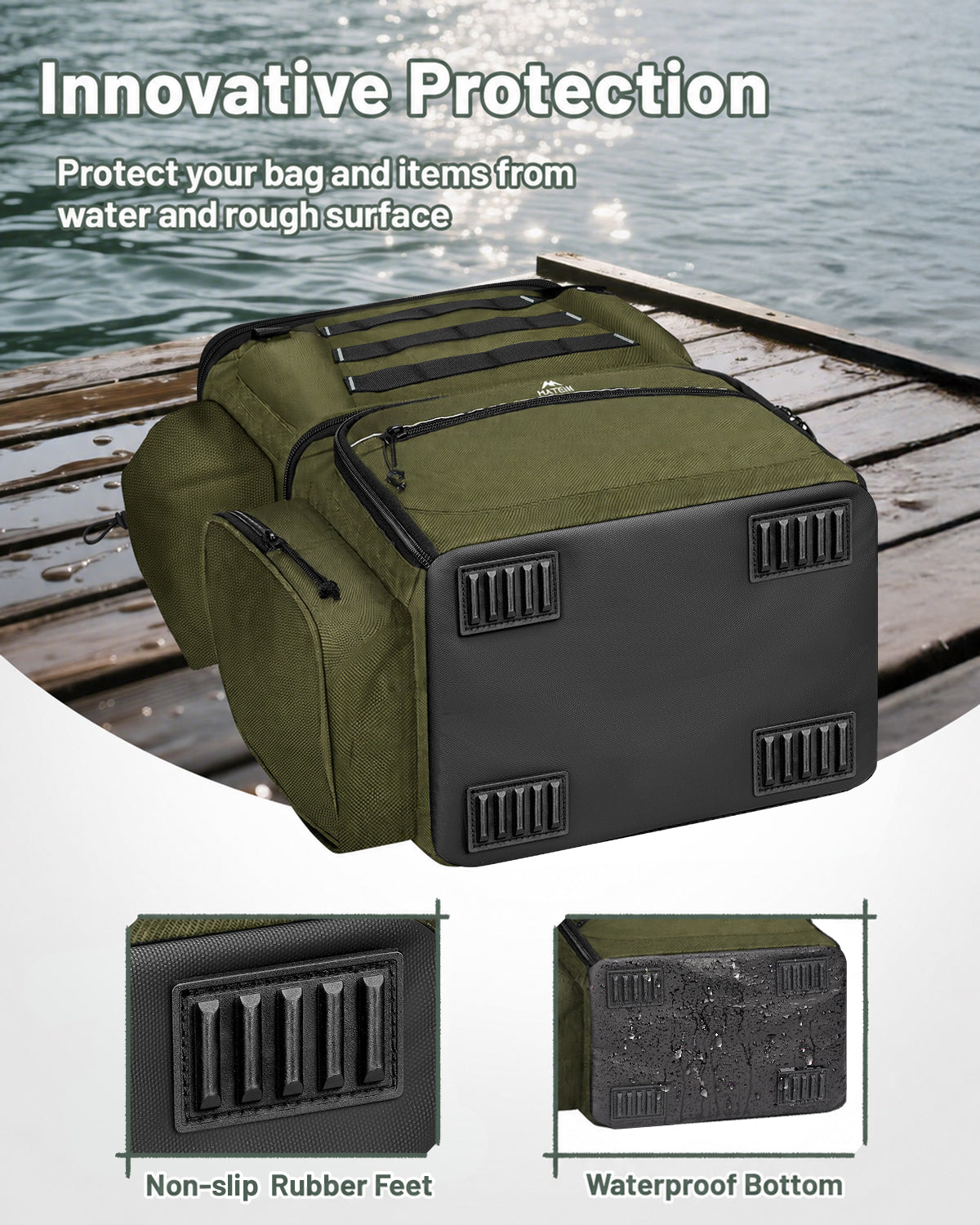 Fishing Backpack with 4 Tackle Boxes