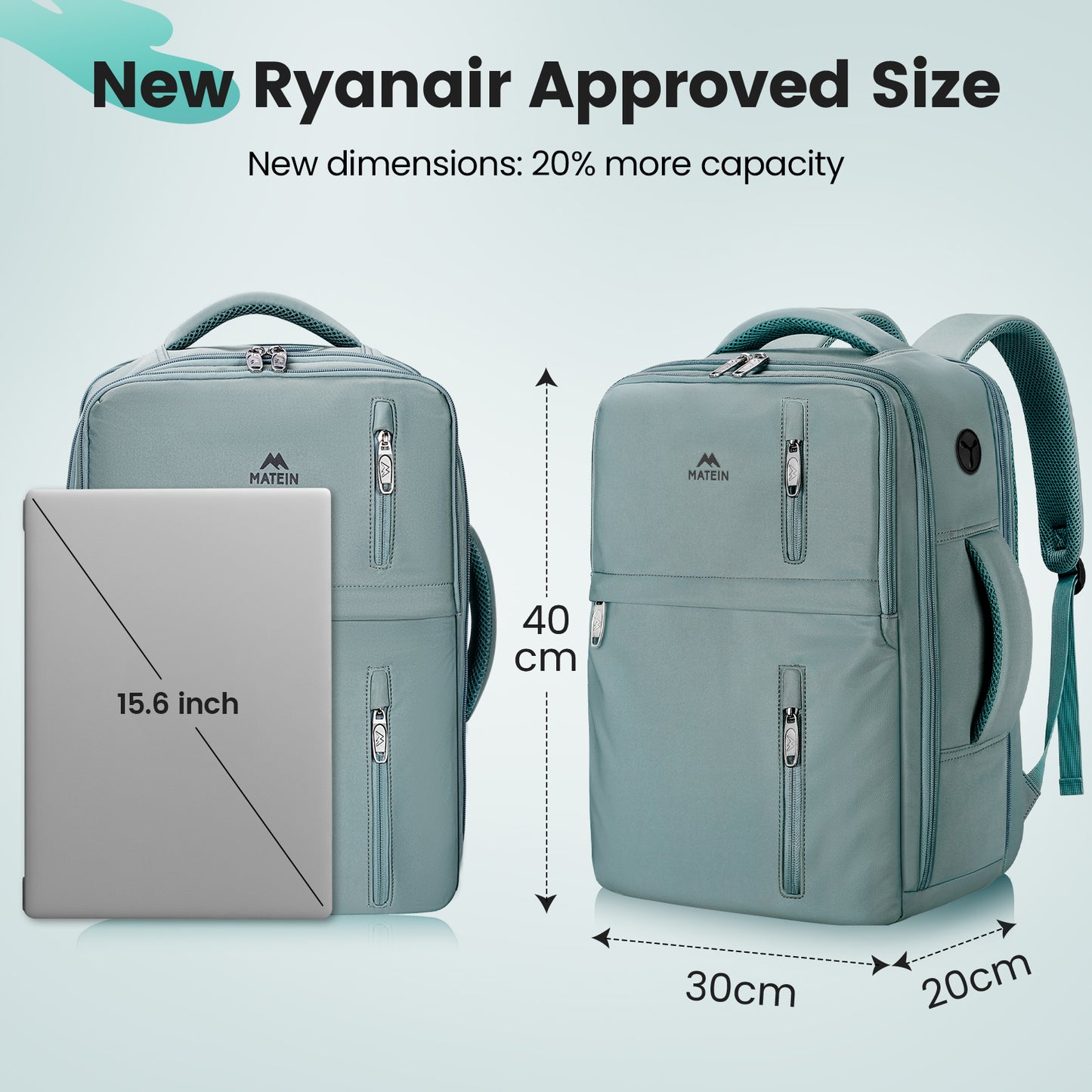 TSA Travel Backpack Cabin with Wet Pocket