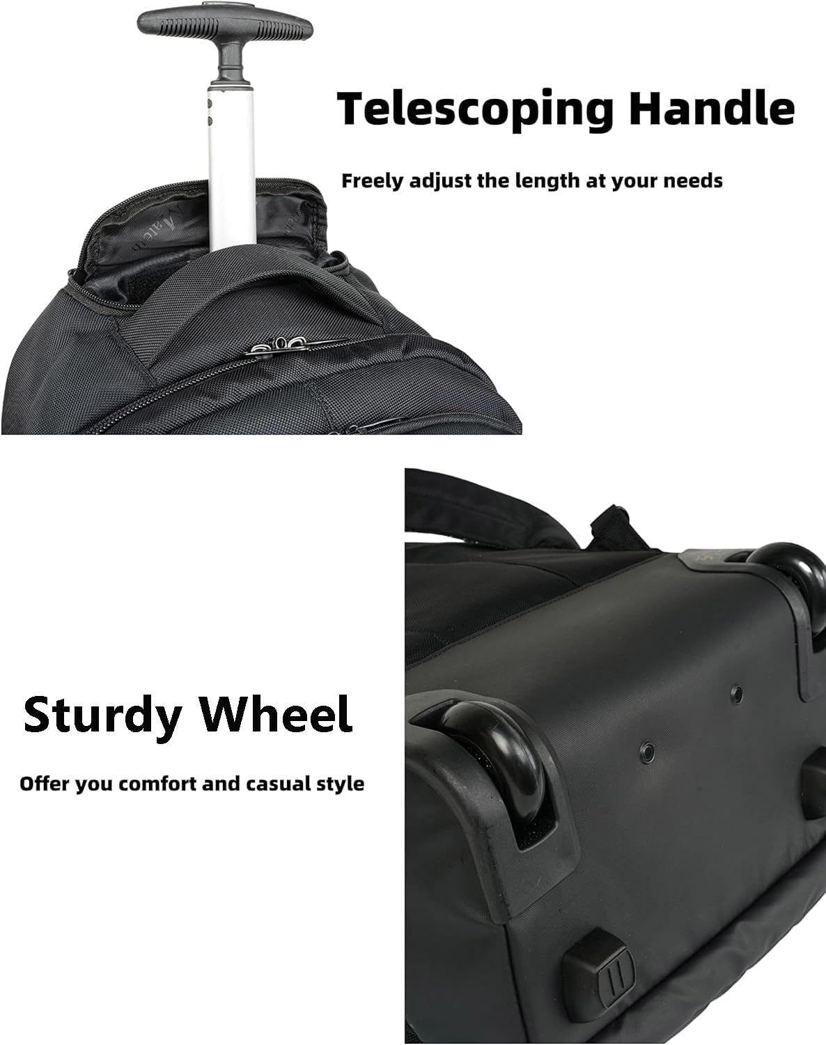 MATEIN Wheeled Backpack, 18 inch Laptop Backpack with Wheels