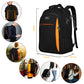 Black Organge Mlassic Laptop Travel Backpack