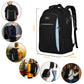 Black Blue Mlassic Laptop Travel Backpack