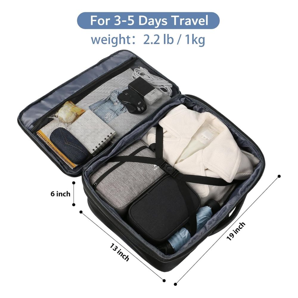 average size backpack for traveling for multiple month Matein Carry-on Travel Backpack