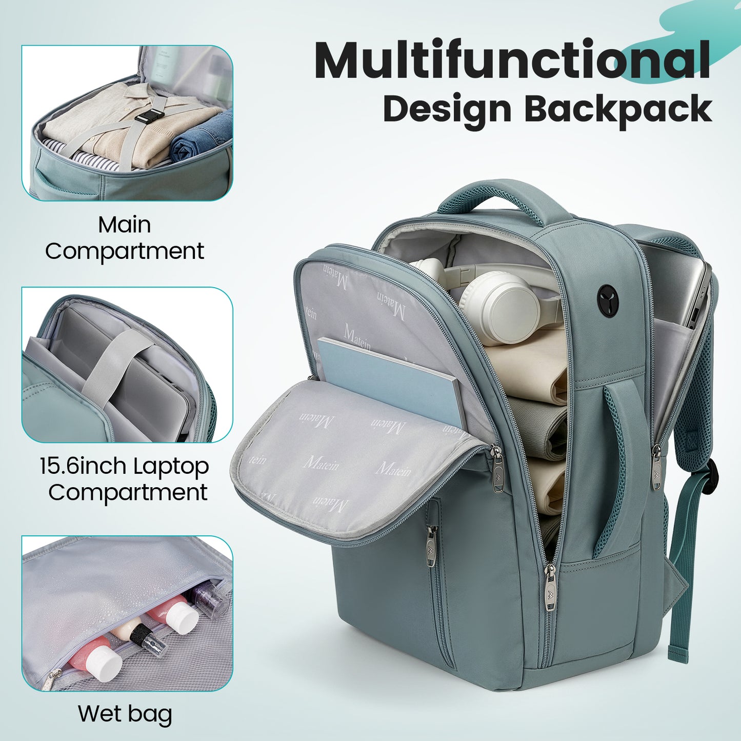 TSA Travel Backpack Cabin with Wet Pocket